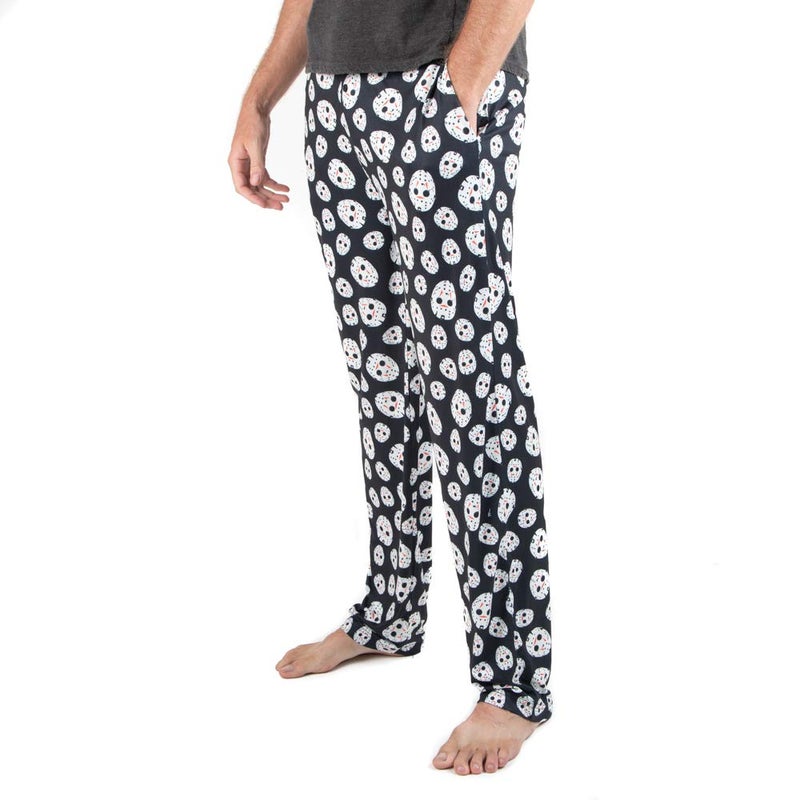 Bioworld FRIDAY THE 13TH Jason Mask AOP Sleep Pajama Pants-M - Image 2